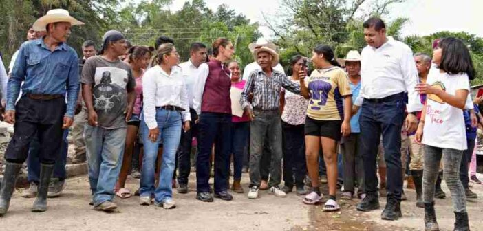 “No se preocupen, van a recuperar todo”, señala Sheinbaum en Pantepec